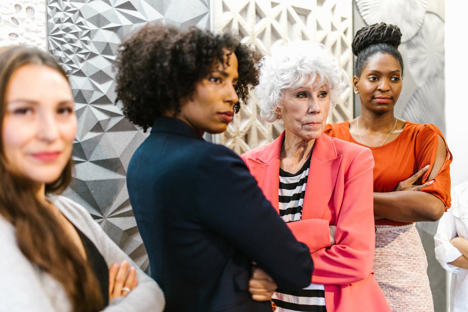 businesswomen posing for a group photo